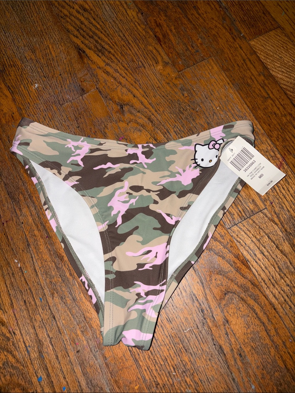 Hello kitty camouflage swim bottoms M - Picture 4 of 5